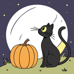 halloween background with pumpkin