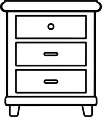 Classic Three-Drawer Wooden Chest Elegant Storage Solution for Bedroom or Living Room