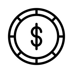 coins line icon