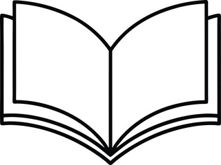 Open Book Icon A Simple, Clean Vector Illustration for Education and Reading