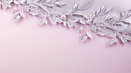 Fototapeta premium Christmas tree branches with snow and blooming pink and purple flowers in a beautiful spring garden setting