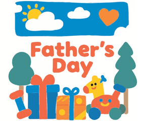 vector illustration father days celebrate 