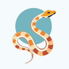 Naklejka premium Western Hognose Snake illustrated through prismatic light patterns and faceted symmetry in abstract style.