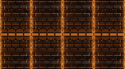 abstract geometric shape and lights, building facade, abstract architectural detail, urban background, design element