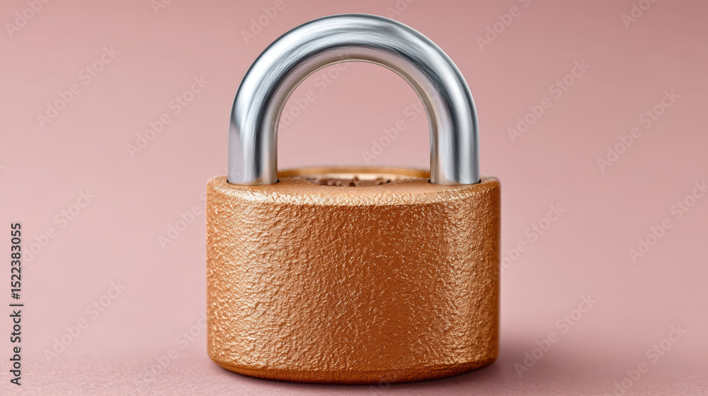Poster padlock symbolizes security and protection, showcasing best practices in cybersecurity. this highlig