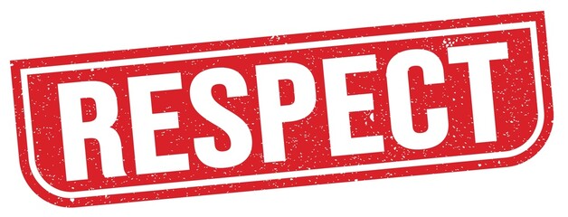 RESPECT text written on red stamp sign.
