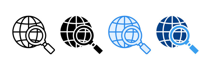 Search Engine Icon Set Multiple Style Collection