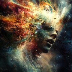 abstract human head By Generated AI