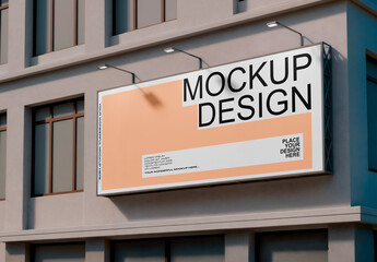 Billboard Mockup on Urban Building 