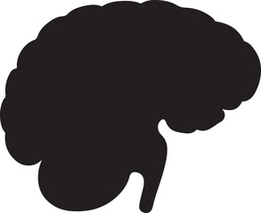 Black Silhouette of a Human Kidney Organ