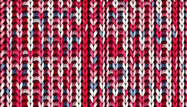 Cozy seamless knitted pattern in winter hues, ideal for cold weather apparel design, wintery, stock photo