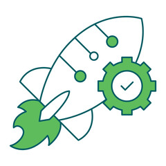 Launch Readiness icon for business intelligence and analytics dashboards, ideal for data visualization, KPI tracking, and performance monitoring interfaces.