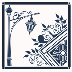 Elegant Street Lamp Corner Design