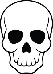 Simple Line Art Skull Illustration A Clean and Minimalist Design