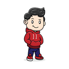smiling teenager vector design character