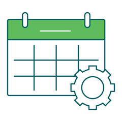 Workflow Calendar icon for business intelligence and analytics dashboards, ideal for data visualization, KPI tracking, and performance monitoring interfaces.