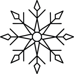 Elegant Snowflake Design  Winter Wonderland Illustration