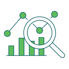 Insight Trends icon for business intelligence and analytics dashboards, ideal for data visualization, KPI tracking, and performance monitoring interfaces.