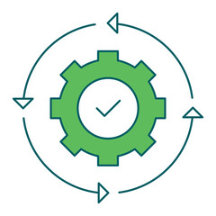 Agile Cycle icon for business intelligence and analytics dashboards, ideal for data visualization, KPI tracking, and performance monitoring interfaces.