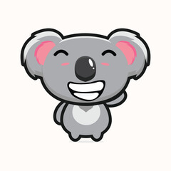 Fototapeta premium Cute koala design holding smiling