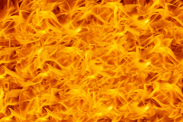 Fire flames on black background
