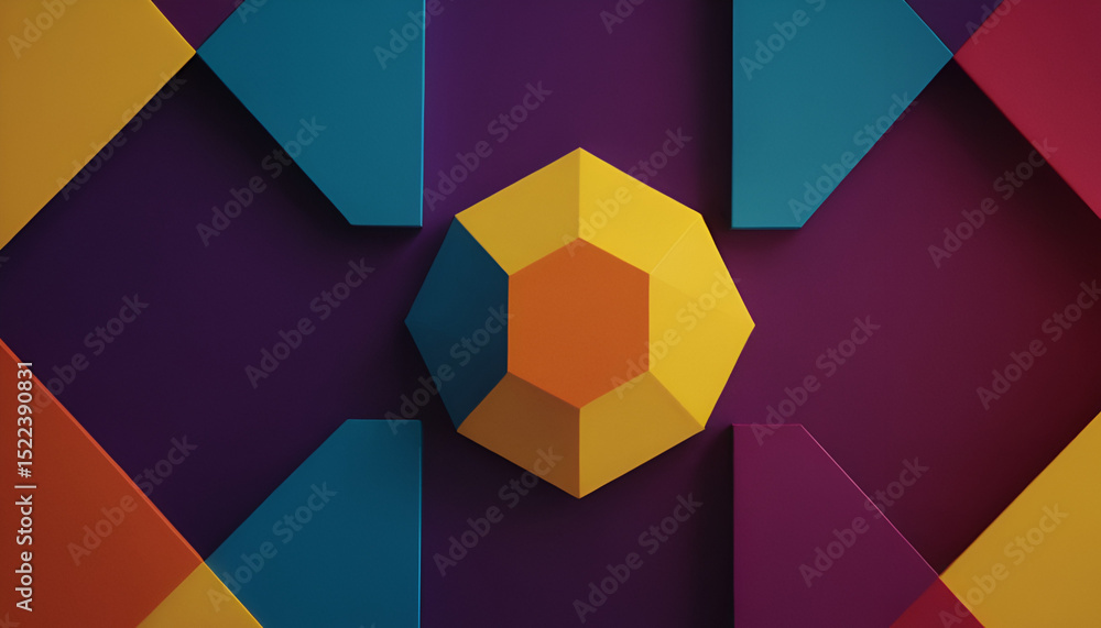 Aufkleber abstract background with colorful triangles