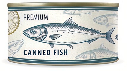 A simplified cartoon tuna with friendly linear styling, designed for approachable seafood branding.
