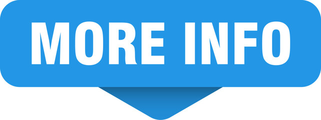 more info sticker. more info sign on transparent background