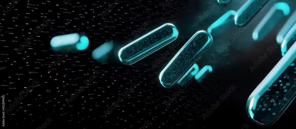 Poster futuristic cryptocurrency transaction visualization with dynamic movement