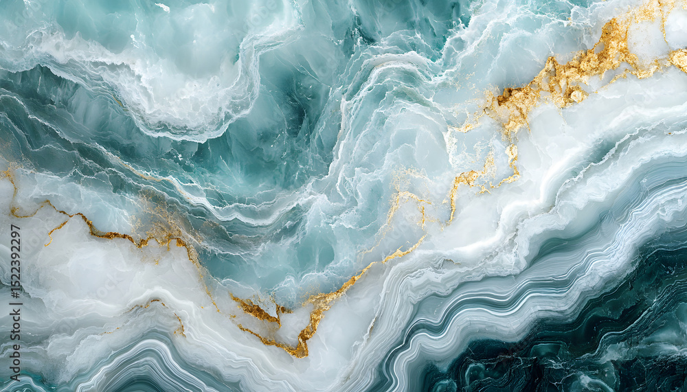 Aufkleber mesmerizing marble surface with captivating ethereal patterns and timeless elegance swirling waves o