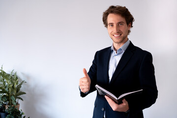 Enthusiastic leader demonstrating commitment and joy at the start of a new venture
