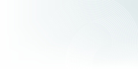 White abstract background. Modern circle lines pattern. Futuristic concept. Minimal geometric design.