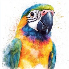 Fototapeta premium colorful parrot watercolor painting, colorful parrot watercolor art, colorful parrot watercolor wall print, colorful parrot watercolor, colorful parrot watercolor, colorful parrot watercolor
