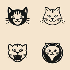 Fototapeta premium set of funny cartoon cats