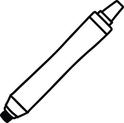 Large Crayon Design  Vector Illustration of a Jumbo-Sized Coloring Crayon