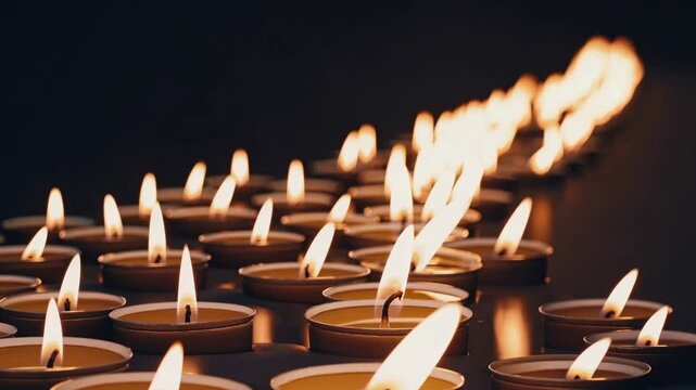 Seamless Loop of Flickering Candle Flames