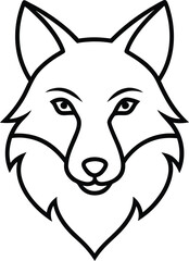 Majestic Wolf Head Line Art A Simple Yet Striking Design