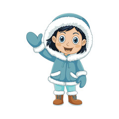 boy in winter clothes