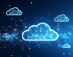 Abstract cloud network graphic