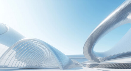 3d rendering of a futuristic architectural background featuring a disaster-resilient city with adaptive infrastructure and emergency response systems