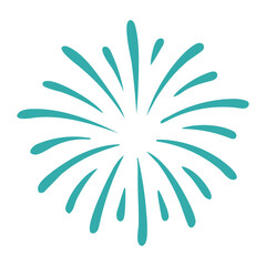 Obraz premium Firework Burst Illustration – Single Shot