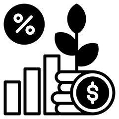 Compound Interest outline mixed icon