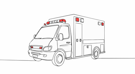 Emergency ambulance ready for service. 