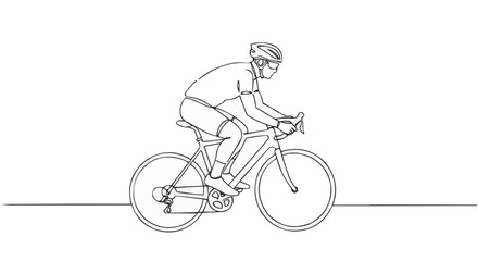 Obraz premium Cyclist riding a road bike.