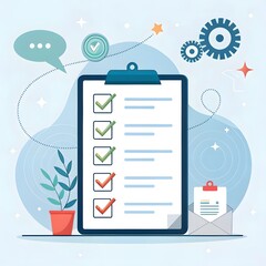 vector illustration of a clipboard with stethoscope