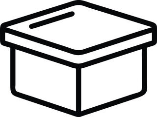 a square beehive box isolated on white background