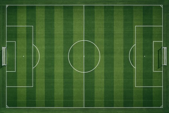 Aerial view of soccer field.