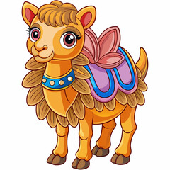 Obraz premium Adorable Cartoon Camel Illustration
