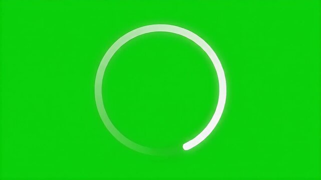 Animated Loading Circle Green Screen Video Footage