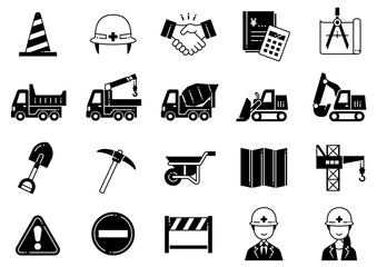 工事アイコン02　Construction icons © miiiin